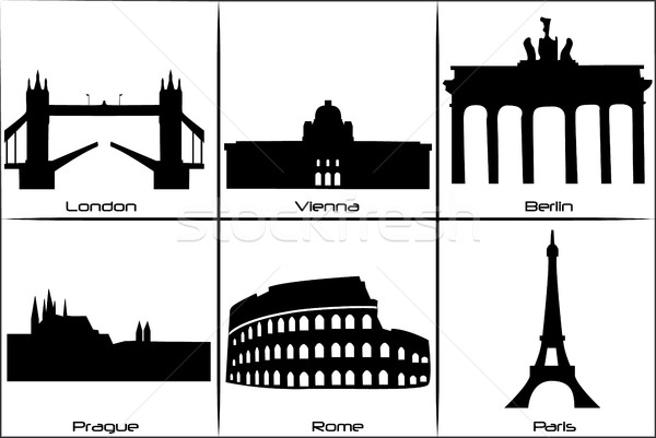 Main European landmarks Stock photo © hamik