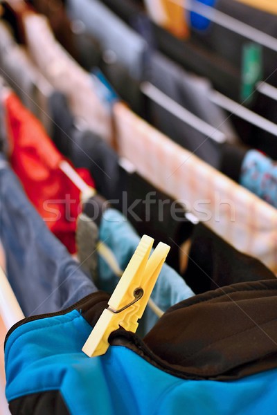 Drying the laundry on clothesline Stock photo © hamik