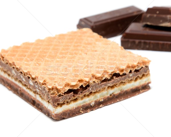 Plaquette lait crème pièces chocolat noir [[stock_photo]] © hamik