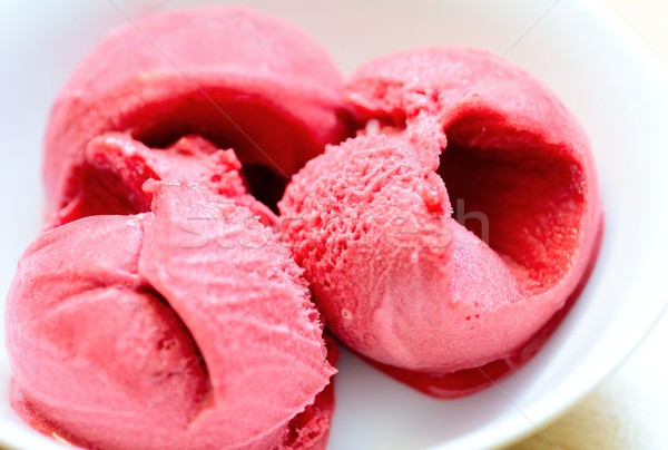 Framboos ijs sorbet vruchten Stockfoto © hamik
