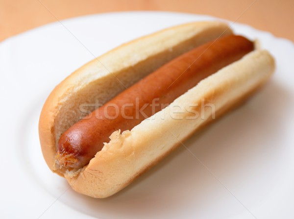 Hot dog in a plain bun Stock photo © hamik
