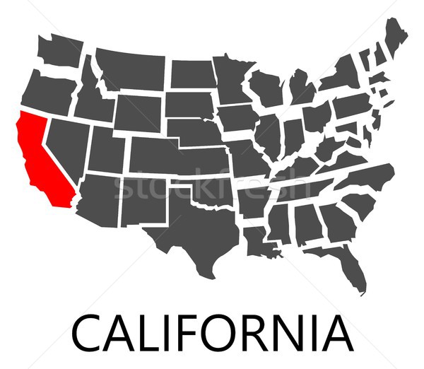 California on USA map Stock photo © hamik