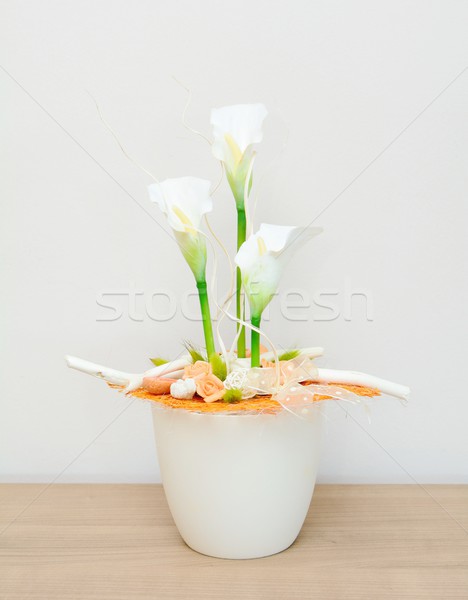 Floral Dekoration erschossen home Tabelle Stock foto © hamik