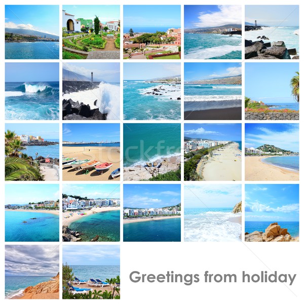 Kolaż zdjęć wakacje Hiszpania próba Zdjęcia stock © hamik