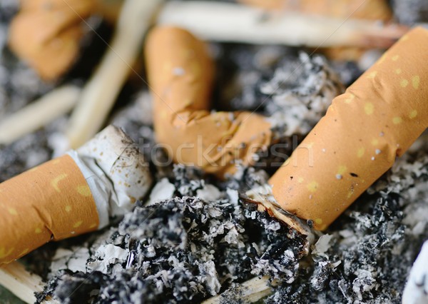 灰皿 マクロ ショット フル 喫煙 たばこ ストックフォト © hamik