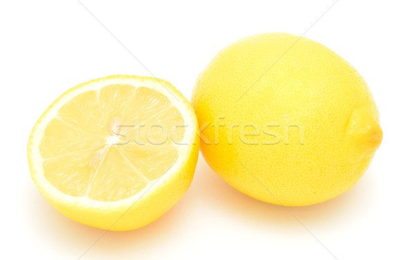 Fresche limoni primo piano shot bianco frutta Foto d'archivio © hamik
