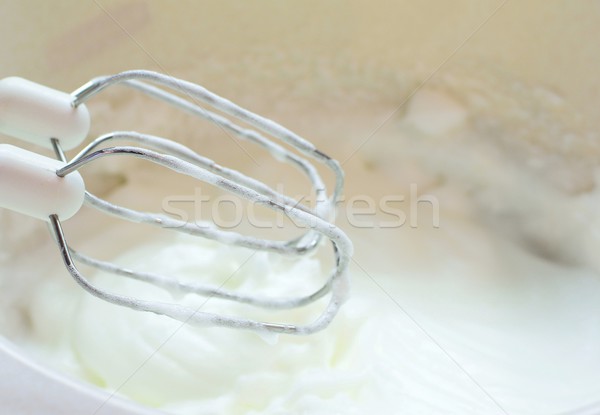 Whisk and egg white snow Stock photo © hamik