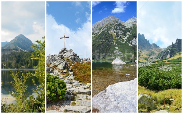 High Tatra mountains collage Stock photo © hamik