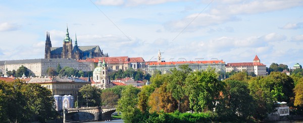 Zdjęcia stock: Panorama · Praha · zamek · widoku · Czechy · miasta