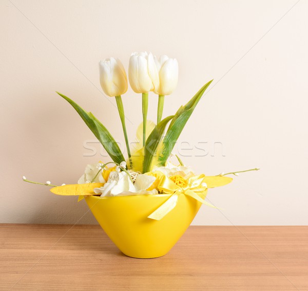 Maison décoration décoratif blanche tulipes [[stock_photo]] © hamik