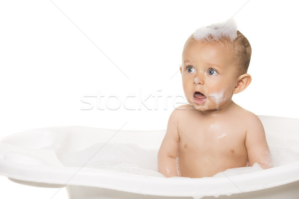 Cute baby bath Stock photo © handmademedia