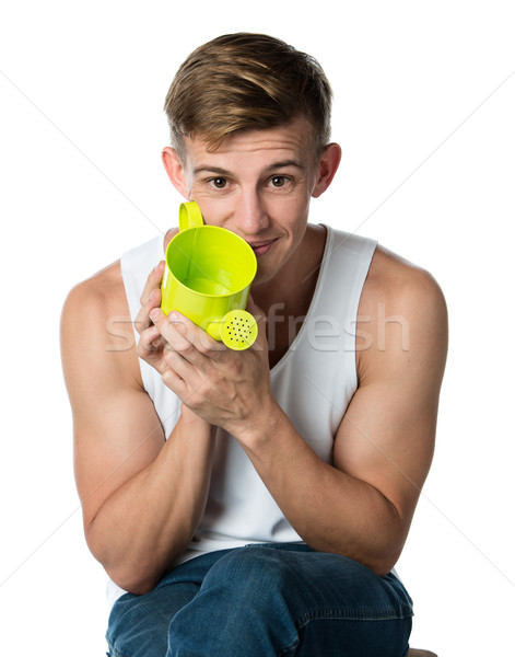 Foto stock: Adulto · caucásico · masculina · blanco · camisa