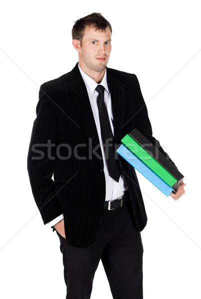 Handsome caucasian businessman Stock photo © handmademedia