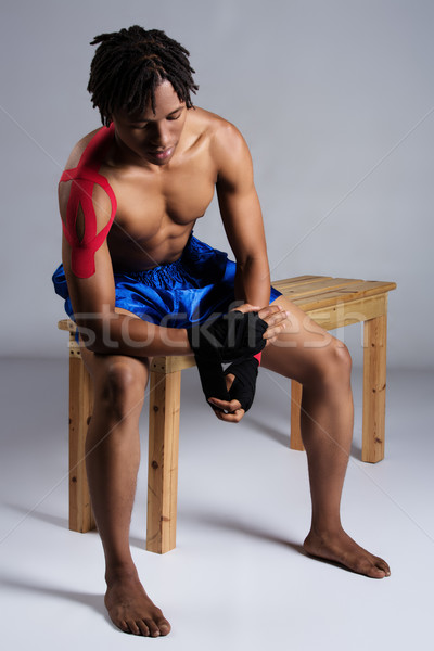 Male boxing fighter Stock photo © handmademedia