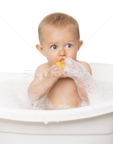 Cute baby bath Stock photo © handmademedia