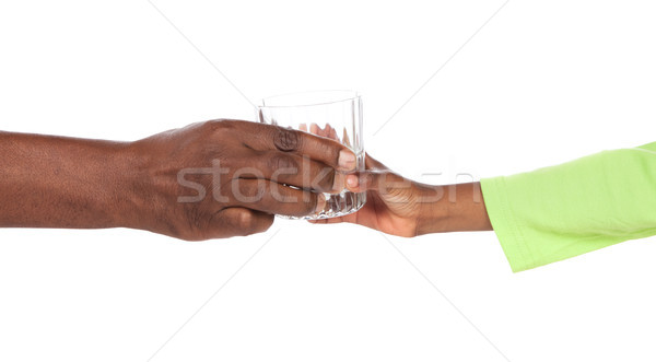 Mãos vidro pequeno africano mão Foto stock © handmademedia