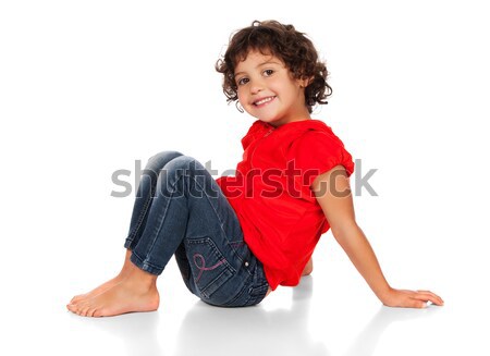 Adorable caucasian girl Stock photo © handmademedia