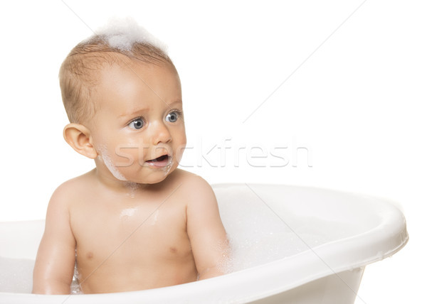 Cute baby bath Stock photo © handmademedia