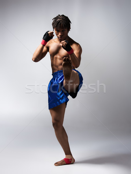 Stock photo: Male boxing fighter