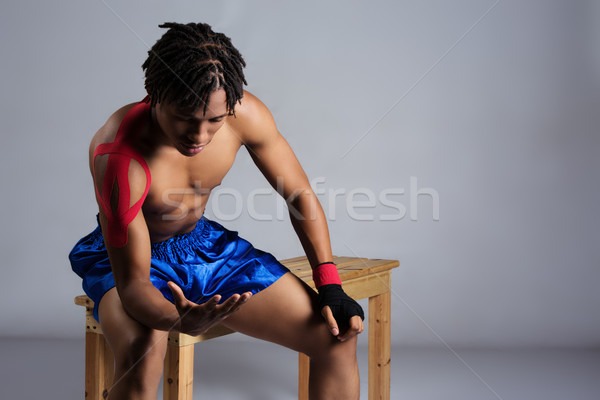 Male boxing fighter Stock photo © handmademedia
