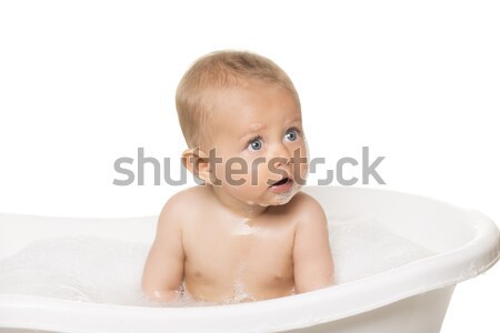 Cute baby bath Stock photo © handmademedia