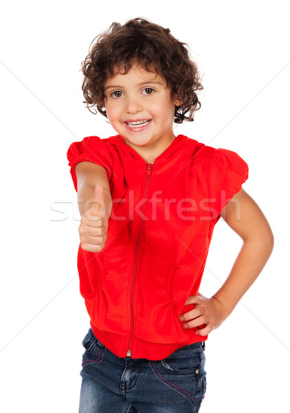 Adorable caucasian girl Stock photo © handmademedia