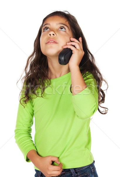 довольно кавказский девушки Cute зеленый Сток-фото © handmademedia