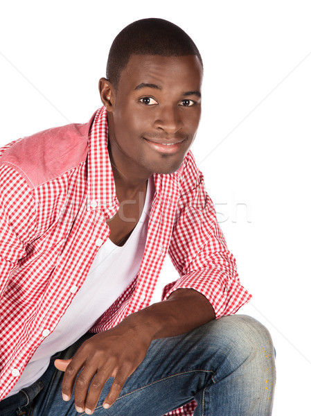 Foto stock: Guapo · África · hombre · jóvenes · de · moda · atractivo