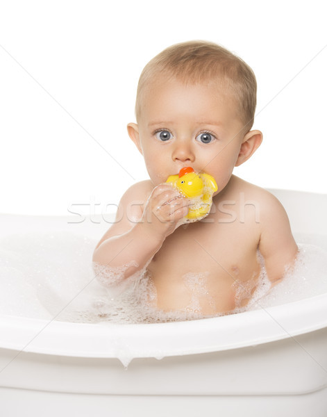 Cute baby bath Stock photo © handmademedia