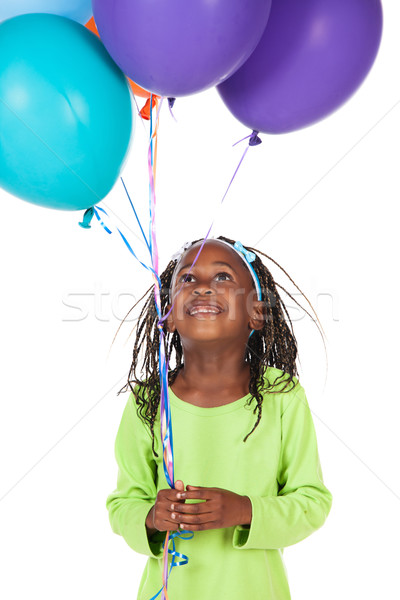 Stockfoto: Cute · afrikaanse · meisje · aanbiddelijk · klein · kind