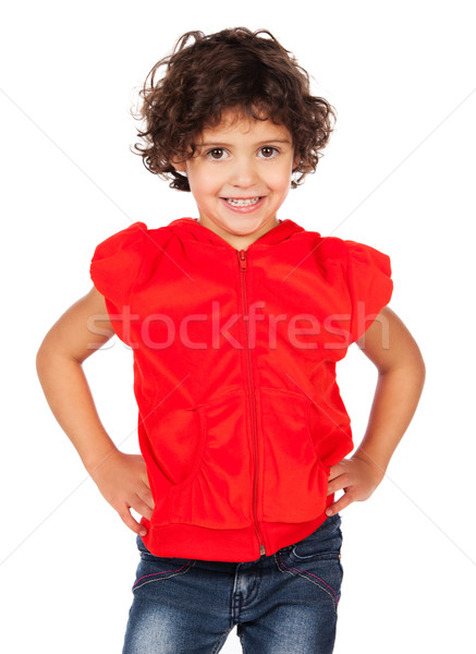 Adorable caucasian girl Stock photo © handmademedia