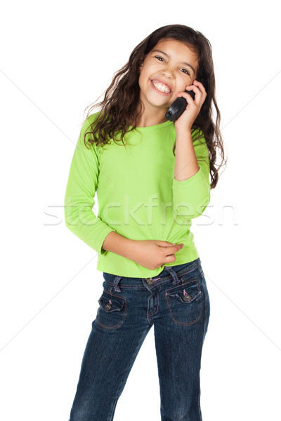 Stockfoto: Mooie · kaukasisch · meisje · cute · groene