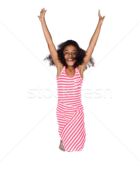 Stockfoto: Cute · afrikaanse · meisje · aanbiddelijk · kind · afro