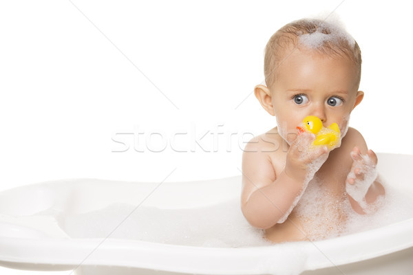 Stok fotoğraf: Sevimli · bebek · banyo · çok · güzel · kafkas · erkek