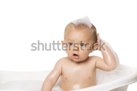 Cute baby bath Stock photo © handmademedia