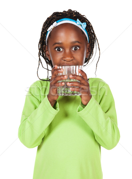 Stockfoto: Cute · afrikaanse · meisje · aanbiddelijk · klein · kind