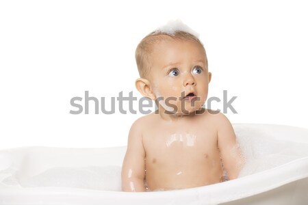 Cute baby bath Stock photo © handmademedia