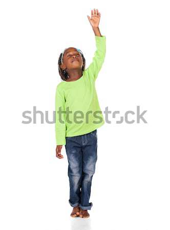 Stockfoto: Cute · afrikaanse · meisje · aanbiddelijk · klein · kind