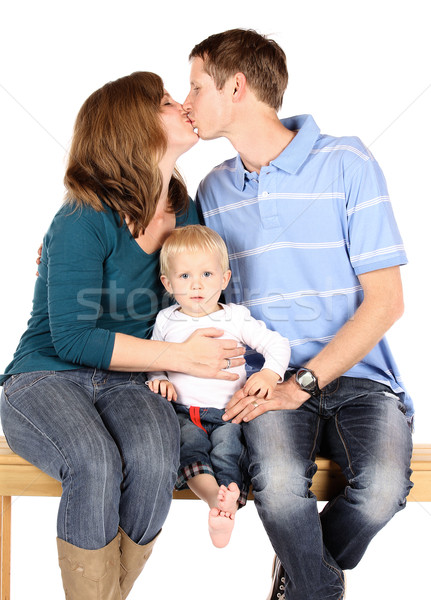 Happy caucasian family Stock photo © handmademedia