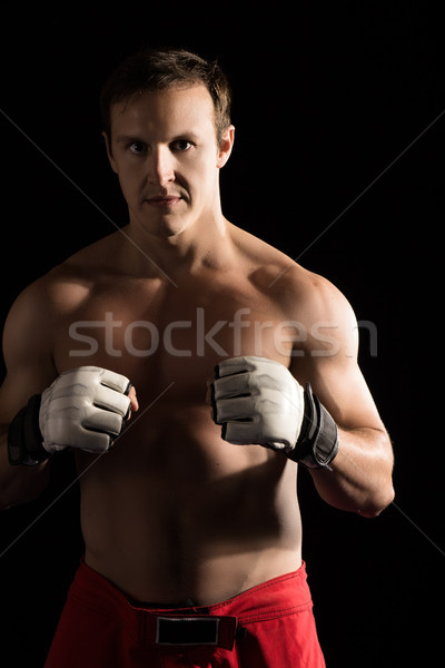 Caucasian male fighter Stock photo © handmademedia