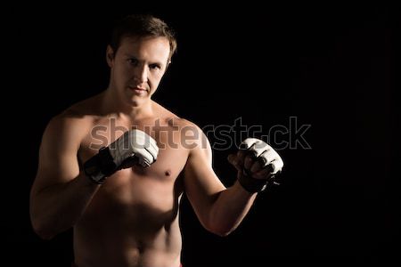 Caucasian male fighter Stock photo © handmademedia
