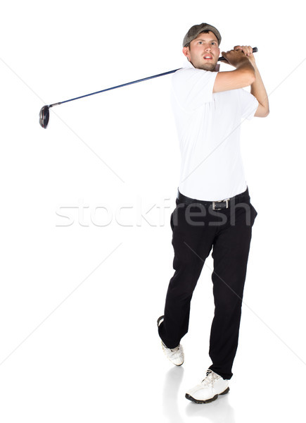 Profissional jogador de golfe bonito jovem branco Foto stock © handmademedia