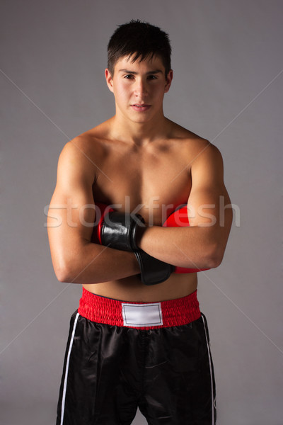 Young male kickboxer Stock photo © handmademedia