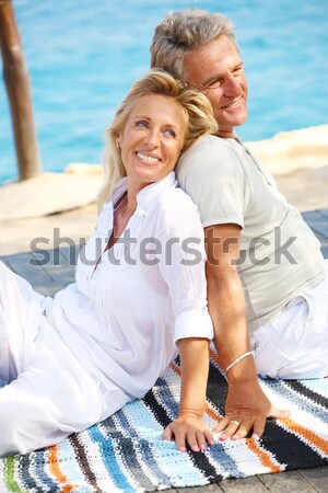 Heureux maturité couple extérieur portrait femmes [[stock_photo]] © hannamonika