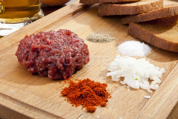 Steak tartar Stock photo © hanusst