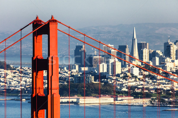 San Francisco Golden Gate Bridge affaires eau ville mer [[stock_photo]] © hanusst