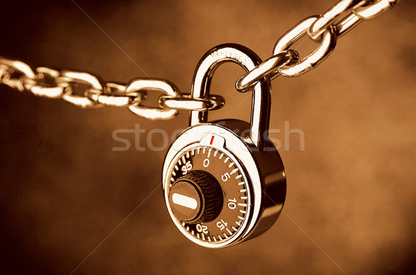 A Chain locked by a lock Stock photo © hanusst