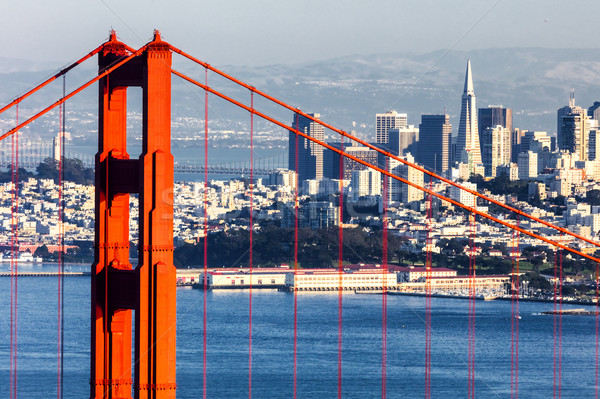 San Francisco Golden Gate Bridge negocios agua ciudad mar Foto stock © hanusst