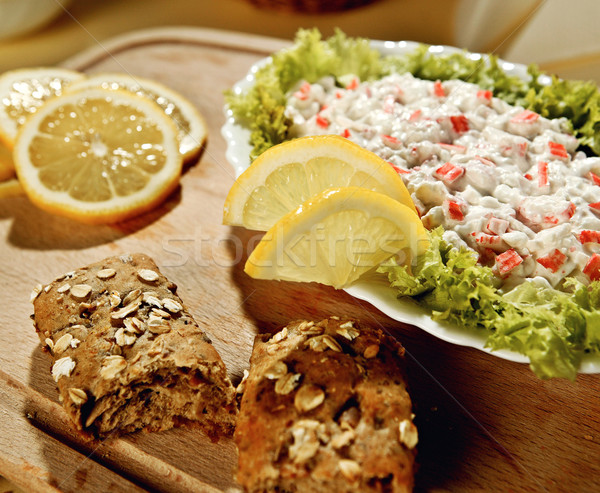 Crab dip with a lemon Stock photo © hanusst