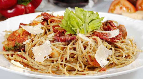 The sundried tomato w pasta Stock photo © hanusst